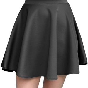 Stretchy Flared Casual Mini Skater Skirt